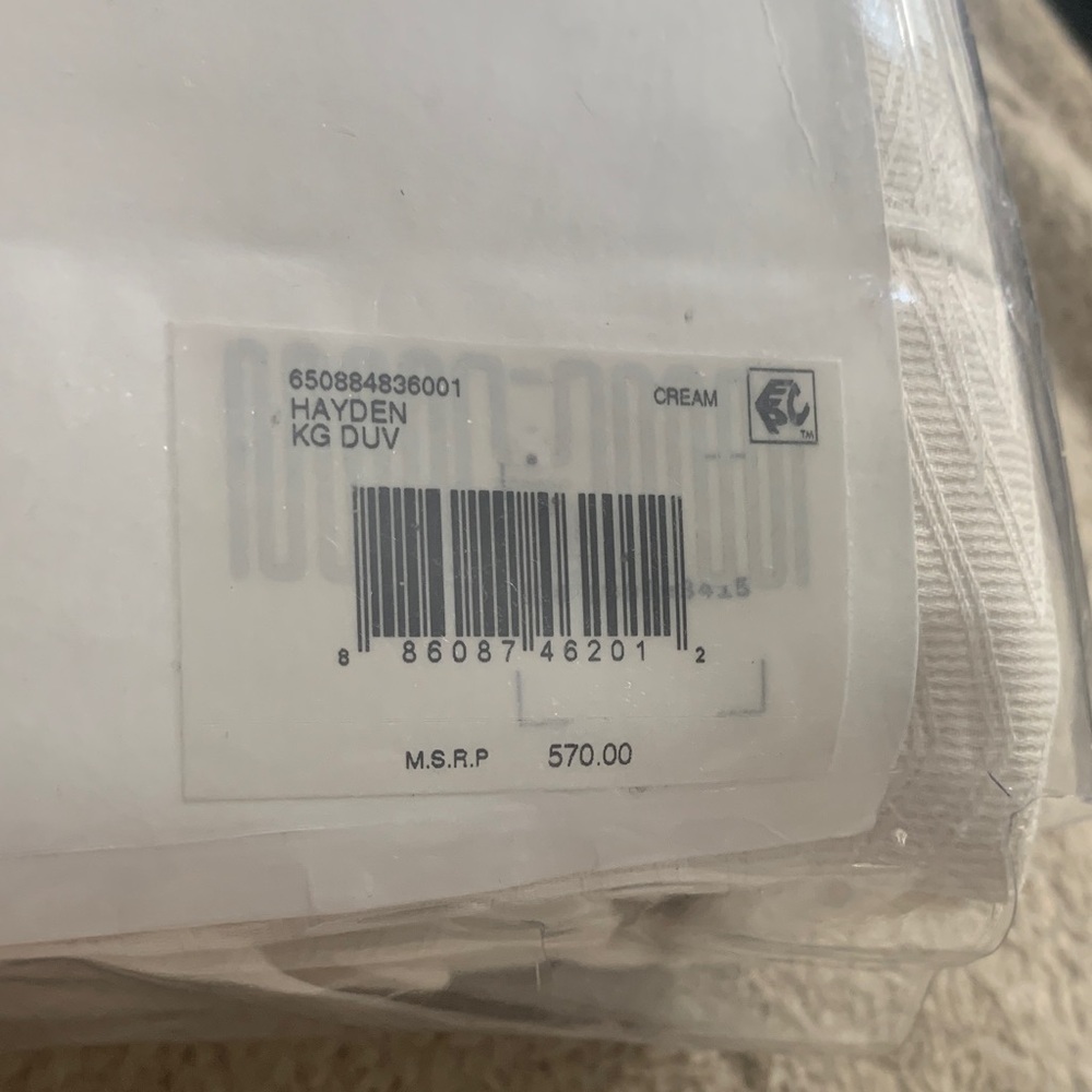 NEW Ralph Lauren Park Row HAYDEN Duvet Cover. King. Cream. 100% Cotton - Picture 7 of 11